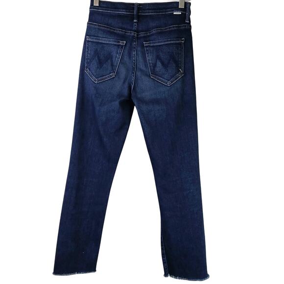 Mother SZ 25/2 The Insider Crop Step Fray Jeans Home Movies Wash Raw Hem - Picture 4 of 9